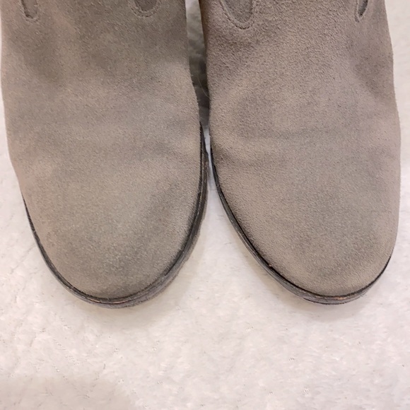 UGG Soleil Shearling Tall Wedge Boot Grey 7 - Picture 8 of 11